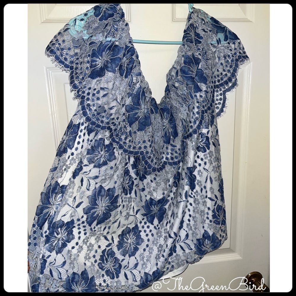 Lane Bryant Lace Off the Shoulder Top Sz 26/28 - Picture 7 of 11
